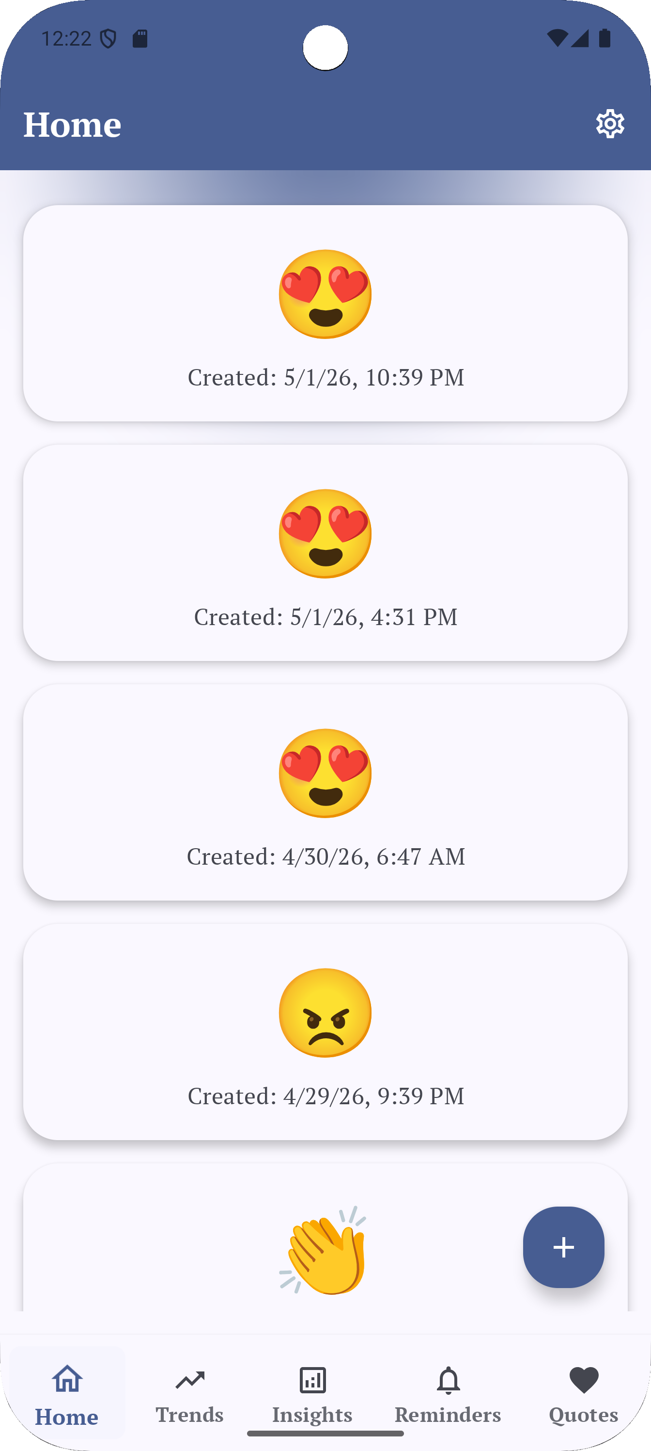 Mood picker screenshot